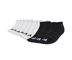 adidas Unisex Sneaker Socken, 9er Pack - Thin & Light Sportswear No-Show Socks, Logo, einfarbig 2xWeiß/Schwarz 37-39
