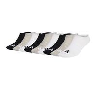 adidas Unisex Sneaker Socken, 9er Pack - Thin & Light Sportswear No-Show Socks, Logo, einfarbig Schwarz/Grau/Weiß 46-48