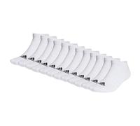 adidas Unisex Sneakersocken, 12er Pack - Cushioned Low-Cut, Logo, gepolstert, einfarbig Weiß 40-42
