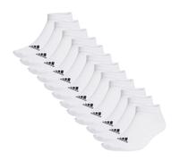 adidas Unisex Sneakersocken, 12er Pack - Thin and Light Sportswear Low Cut Socks, Logo, einfarbig Weiß 40-42