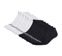 adidas Unisex Sneakersocken, 12er Pack - Thin Linear Low-Cut, dünne Socken, Logo, einfarbig 2xSchwarz/2xWeiß 43-45