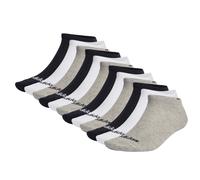 adidas Unisex Sneakersocken, 12er Pack - Thin Linear Low-Cut, dünne Socken, Logo, einfarbig Schwarz/Grau/Weiß 46-48