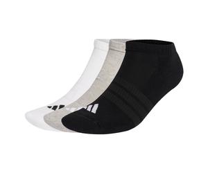 adidas Unisex Sneakersocken, 3er Pack - Cushioned Essentials Low Socks, Logo, gepolstert, einfarbig 40-42 Mehrfarbig