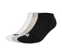 adidas Unisex Sneakersocken, 3er Pack - Cushioned Essentials Low Socks, Logo, gepolstert, einfarbig 43-45 Mehrfarbig