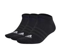 adidas Unisex Sneakersocken, 3er Pack - Thin and Light Sportswear Low Cut Socks, Logo, einfarbig Schwarz 46-48