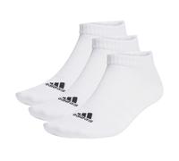 adidas Unisex Sneakersocken, 3er Pack - Thin and Light Sportswear Low Cut Socks, Logo, einfarbig Weiß 43-45