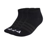 adidas Unisex Sneakersocken, 3er Pack - Thin & Light Sportswear Low Cut Socks, Logo, einfarbig Schwarz 40-42