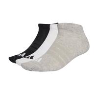 adidas Unisex Sneakersocken, 3er Pack - Thin & Light Sportswear Low Cut Socks, Logo, einfarbig Schwarz/Grau/Weiß 46-48
