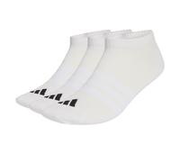 adidas Unisex Sneakersocken, 3er Pack - Thin & Light Sportswear Low Cut Socks, Logo, einfarbig Weiß 46-48