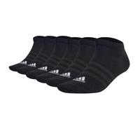 adidas Unisex Sneakersocken, 6er Pack - Thin and Light Sportswear Low Cut Socks, Logo, einfarbig Schwarz 37-39