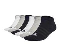 adidas Unisex Sneakersocken, 6er Pack - Thin and Light Sportswear Low Cut Socks, Logo, einfarbig Schwarz/Grau/Weiß 37-39