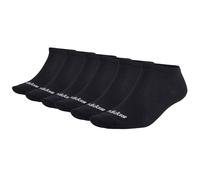 adidas Unisex Sneakersocken, 6er Pack - Thin Linear Low-Cut, dünne Socken, Logo, einfarbig Schwarz-46-48