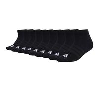 adidas Unisex Sneakersocken, 9er Pack - Cushioned Essentials Low Socks, Logo, gepolstert, einfarbig Schwarz 37-39