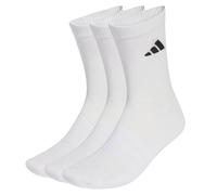 adidas Unisex Socken, 3er Pack - Cushioned Sportswear Crew Socks, Logo, gepolstert, einfarbig Weiß 46-48