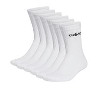 Kurzsocken ADIDAS ORIGINALS "Socken Linear Crew Cushioned 6er Pack", Herren, Gr. 40-42, weiß, Obermaterial: 75% Baumwolle CO. 22% Polyester PES. 2% Elasthan EL. 1% Nylon NY., Socken (29748933-40) weiß