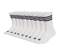 adidas Unisex Socken, 9er Pack - 3-Stripes Cushioned Sportswear Crew Socks, Logo, Streifen, gepolstert Weiß 37-39