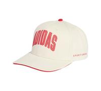 adidas Unisex Stadium Trucker Hat, Off White/Pure Ruby, M-L