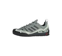 adidas Unisex Terrex Swift Solo 2.0 Hiking Shoes Wanderschuhe, Silver Green/Legend Ivy/Linen Green, 46 EU