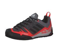 adidas Unisex Terrex Swift Solo Approach Shoes, Grey Five / Core Black / Solar Red, 44 EU