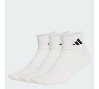 adidas Unisex Quarter Socken, 3er Pack - Thin & Light Sportswear Ankle Socks, Logo, einfarbig Weiß 37-39