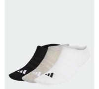 adidas Unisex Thin&Light Sportswear No Show Socks 3 Pair Pack, medium grey heather/white/black, 42-45