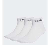 adidas, Set Di 3 Paia Di Calzini Lineari, Socken, Weiß Schwarz, L, Unisex-Adult, 43-45 EU