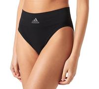 Adidas Unterhosen Damen - High Leg Slip Unterhose hoher Beinausschnitt (Gr. XS - XXL) - bequeme Unterwäsche, Schwarz, XS