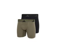 adidas Unterwäsche Boxershorts Ergonomic Brief schwarz/grün - 2 Stück, Größe S