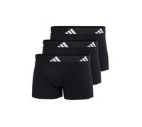 adidas Herren Boxershorts, 3er Pack - Trunks, Active Flex Cotton, Logo, einfarbig Schwarz XL