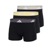 adidas Herren Boxershorts, 3er Pack - Trunks, Active Flex Cotton, Logo, einfarbig Schwarz/Grau/Gold 2XL