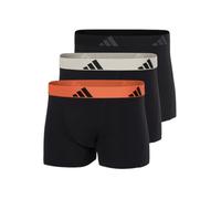 adidas Unterwäsche Boxershorts Trunk Active Flex Cotton schwarz/orange/grau Herren - 3 Stück, Größe XL