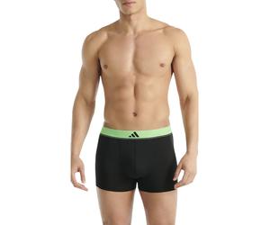 adidas Unterwäsche Boxershorts Trunk Climacool Active Micro Flex Eco schwarz/grau/limegrün Herren - 3 Stück, Größe L