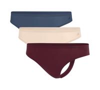 adidas Unterwäsche Slip Thong (perfekte Passform) blau/rot/natur Damen - 3 Stück, Größe L