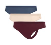 adidas Unterwäsche Slip Thong (perfekte Passform) blau/rot/natur Damen - 3 Stück, Größe M