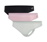 adidas Unterwäsche Slip Thong (perfekte Passform) pink/schwarz/grau Damen - 3 Stück, Größe M
