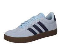 Sneaker ADIDAS SPORTSWEAR "VL COURT 3.0", Mädchen, Gr. 40, blau (clear sky, night indigo, gum5), Leder, Synthetik, Schuhe Sneaker, inspiriert vom Design des adidas Handball Spezial (62482422-40) clear