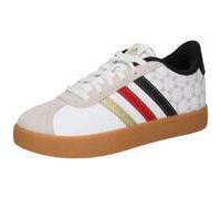 Sneaker ADIDAS SPORTSWEAR "VL COURT 3.0 KIDS", Mädchen, Gr. 33, weiß (cloud weiß, core schwarz, gold metallic), Synthetik, Textil, Schuhe Sneaker, Design auf den Spuren des adidas Samba (22080310-33) 