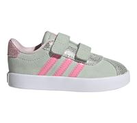 adidas Unisex Baby VL Court 3.0 Shoes Infants, Linen Green/Bliss pink/Clear pink, 23 EU
