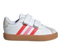 adidas Unisex Baby VL Court Shoes, FTWR White/Bright red/Bliss pink, 25 EU