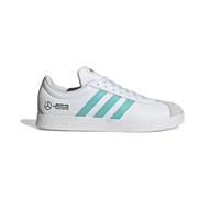 adidas Unisex Mercedes - AMG Petronas Formula ONE Team VL Court Base Shoes, FTWR White/semi Mint Rush/core Black, 42 2/3 EU
