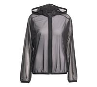 adidas Damen Kapuzenpullover für Erwachsene, weiches Lux-Netzgewebe, Durchgehender Reißverschluss, Größe XL, Schwarz
