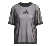 adidas Weiches Lux-Netz-T-Shirt für Damen, Größe M, Schwarz