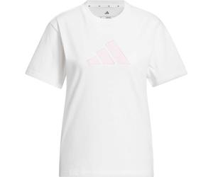adidas W SC GINGHAM TEE Damen-T-Shirt, weiß, größe L