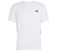 adidas - WE Base 3-Stripes Tee - Funktionsshirt, Gr. S S - Regular, weiß (White/BetterScarlet)