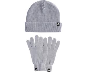 adidas Winter-Set (Mütze + Handschuhe) KB7340 - light grey heather/white 58 - 60 cm