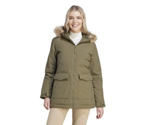 adidas Wintermantel Hooded Fur Parka (wasserabweisend) braun Damen, Größe M
