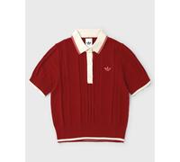 Adidas WMNS CABLE KNIT CALI TEE POLO women Shirts & Blouses red in Größe:M