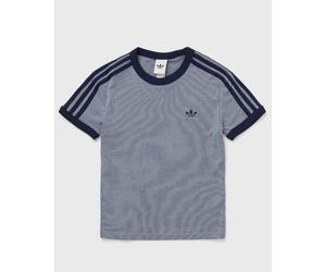 Adidas WMNS HEATHER 3-STRIPES CALI TEE women Bodies blue in Größe:S