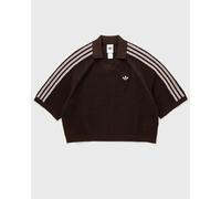 Adidas WMNS KNITTED CROCHET POLO women Shortsleeves brown in Größe:L