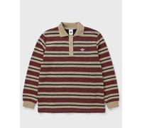 Adidas WMNS STRIPE KNITTED POLO women Longsleeves red in Größe:S